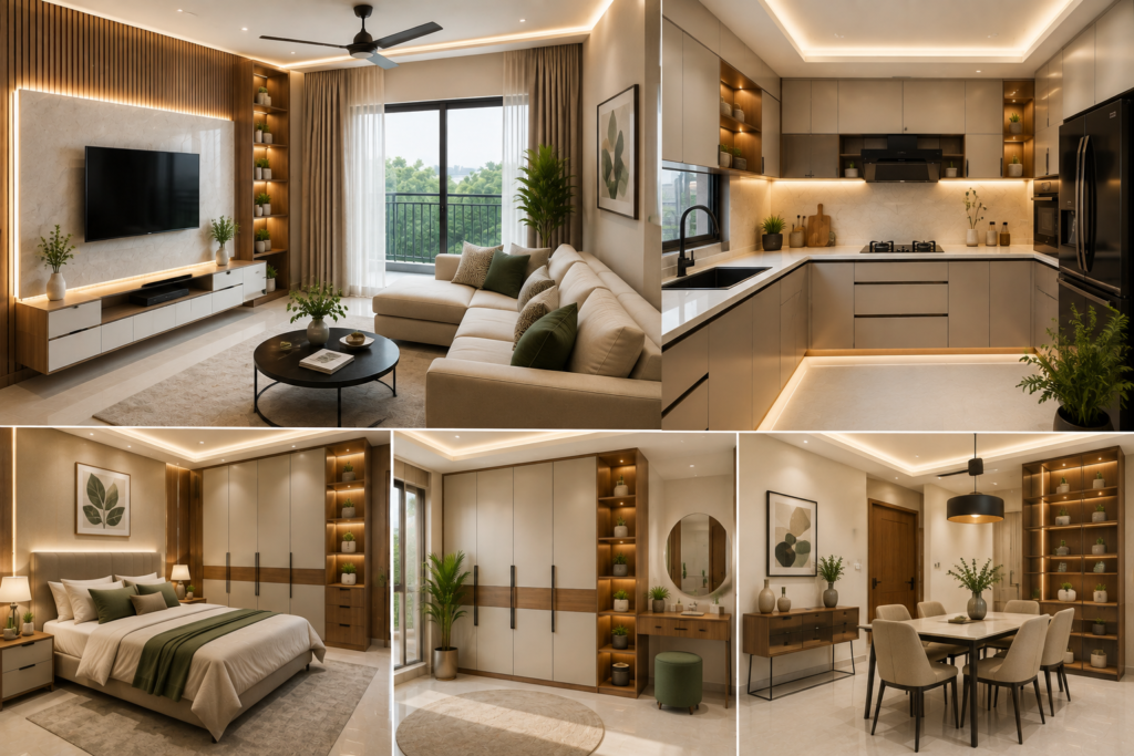 Interior Design for New Homes in Hyderabad with modern living spaces.
